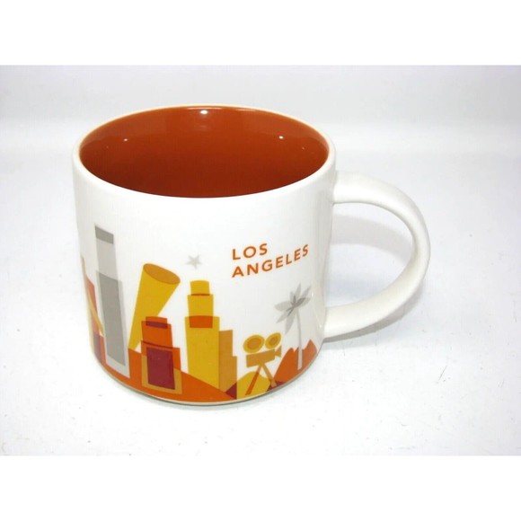 Starbucks Los Angeles 2016 Coffee Tea Mug Cup You Are Here Series Orange 14 oz - Picture 1 of 7